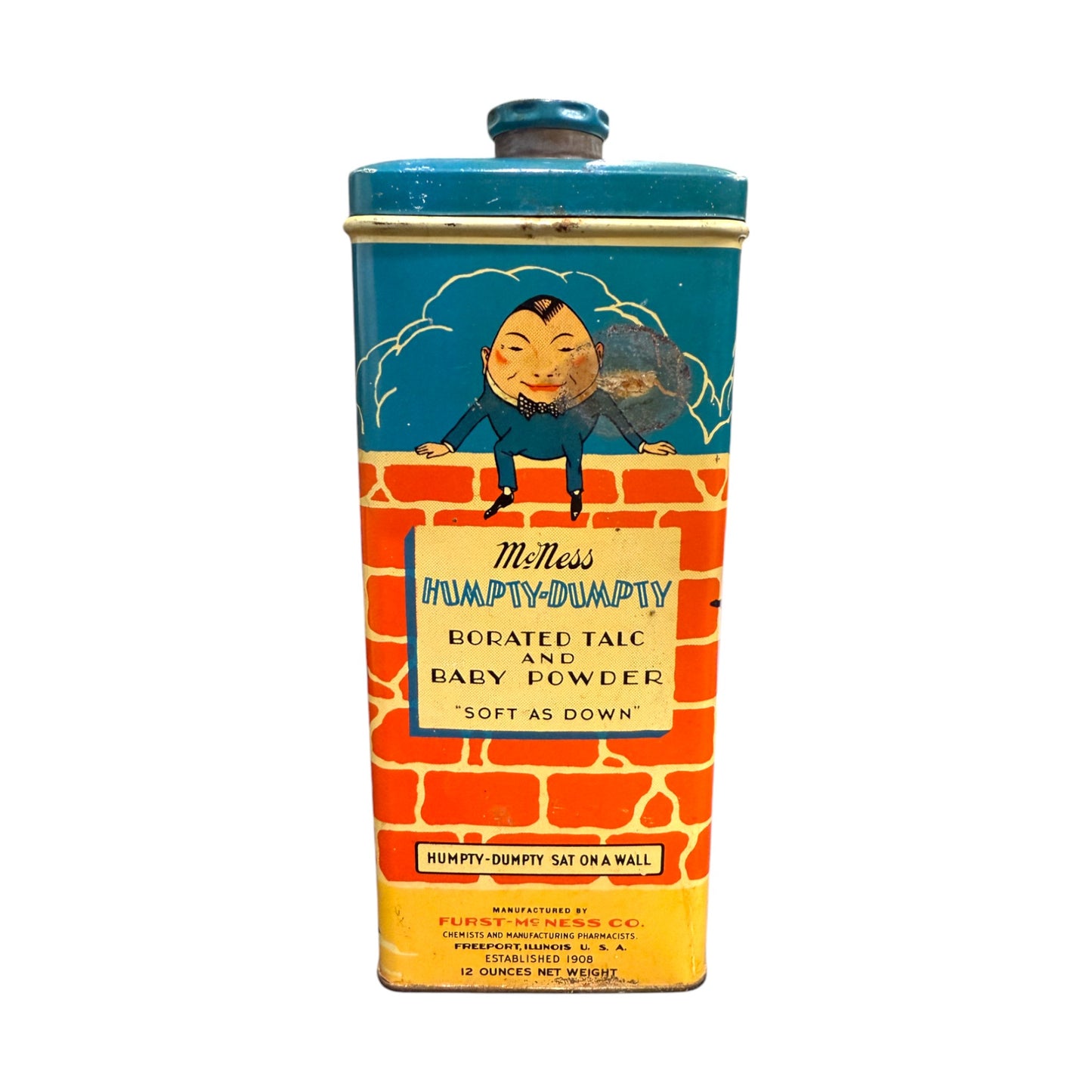 Furst-McNess Co - Humpty Dumpty - Borated Talc & Baby Powder - 8"