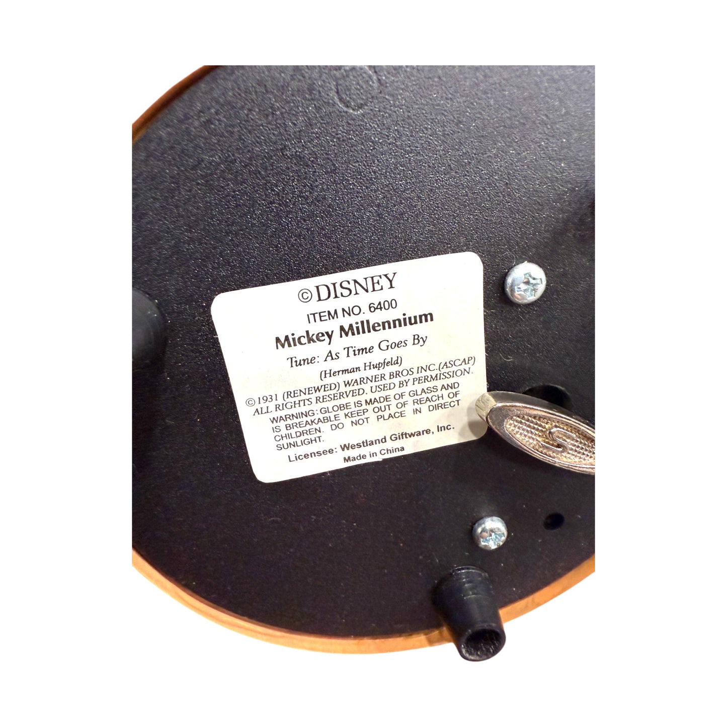 Disney - Mickey Millennium - Music Box/Snow Globe - Original Box - 8.5"