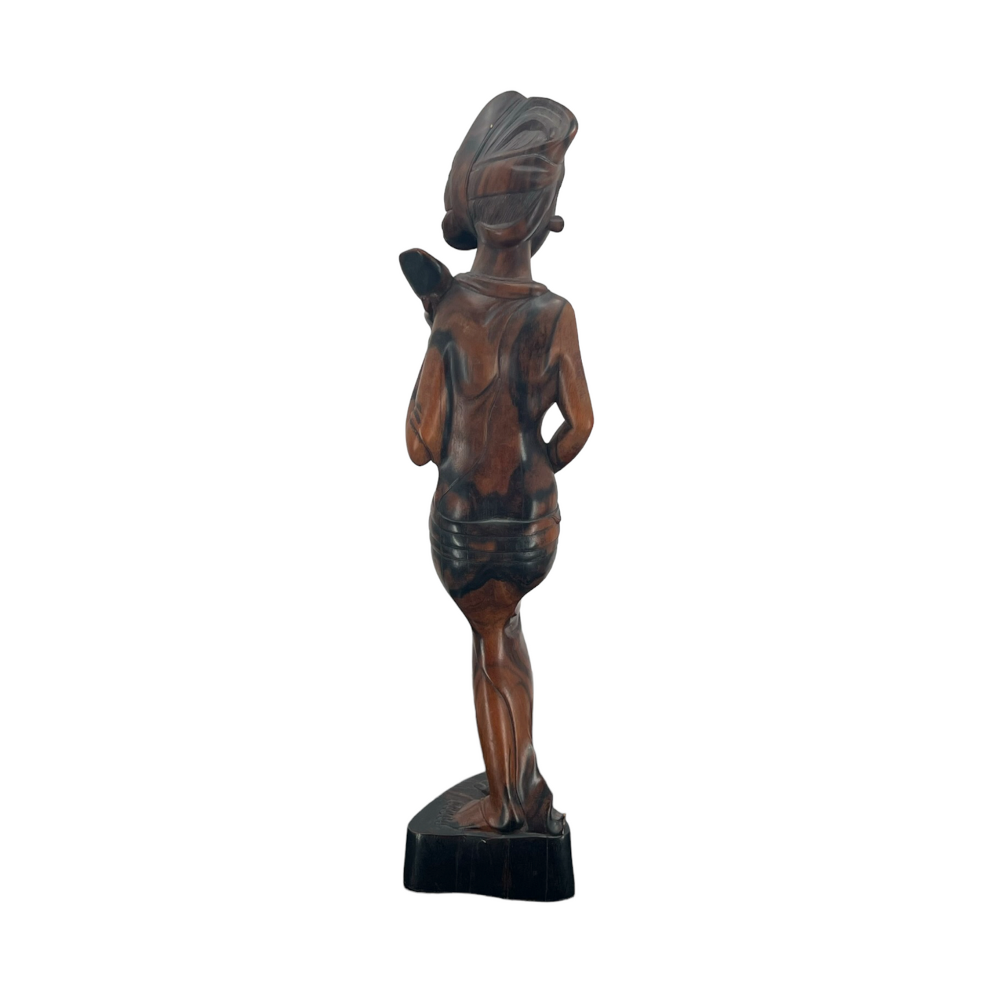 Hand Carved Oriental Lady Statue - 17"