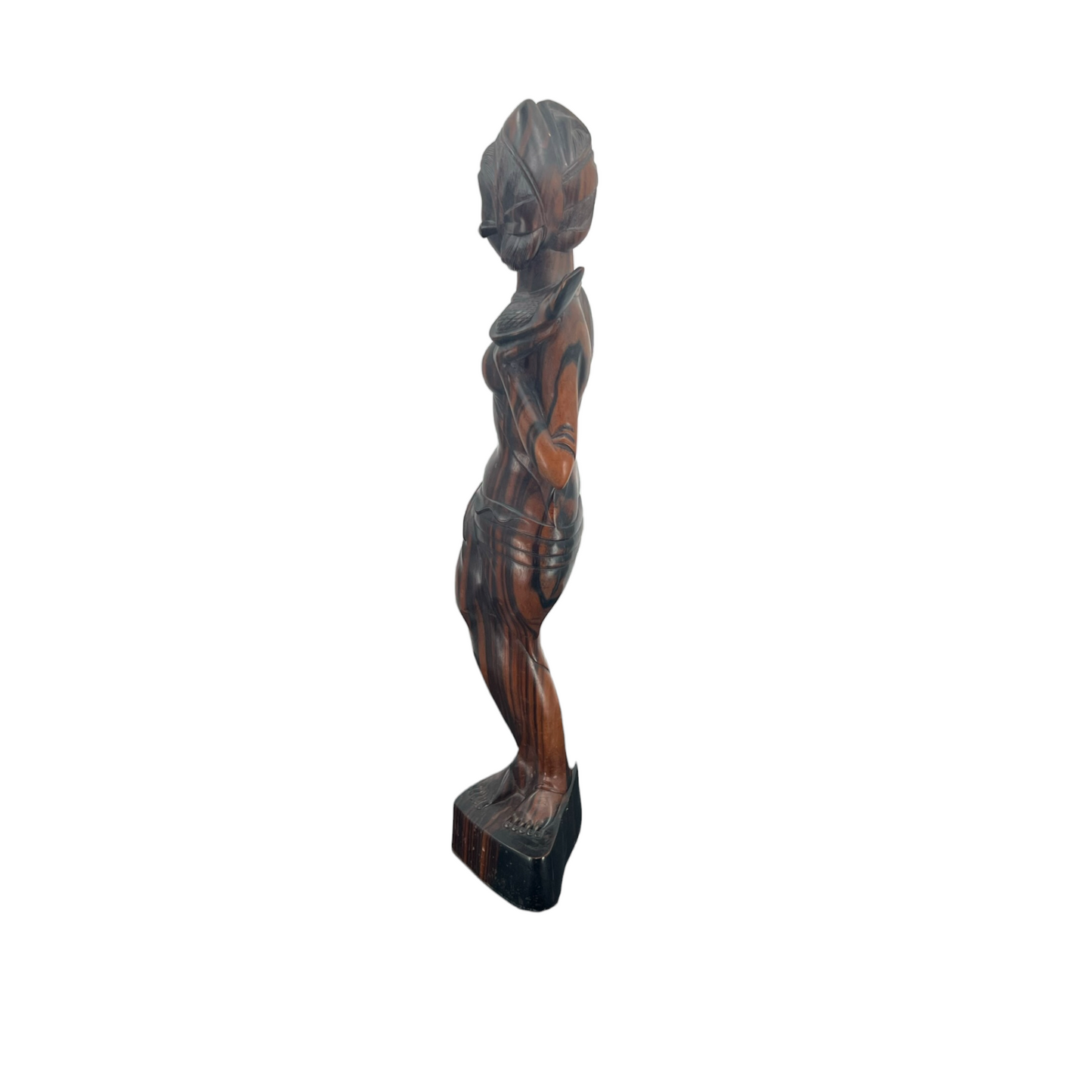 Hand Carved Oriental Lady Statue - 17"
