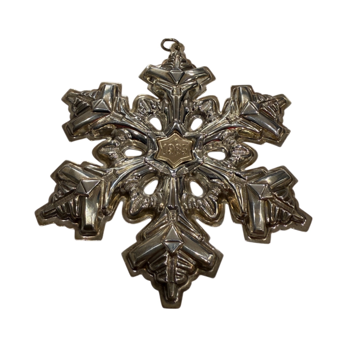 Gorham Sterling Silver - 1985 Annual Snowflake Ornament - 3.5"