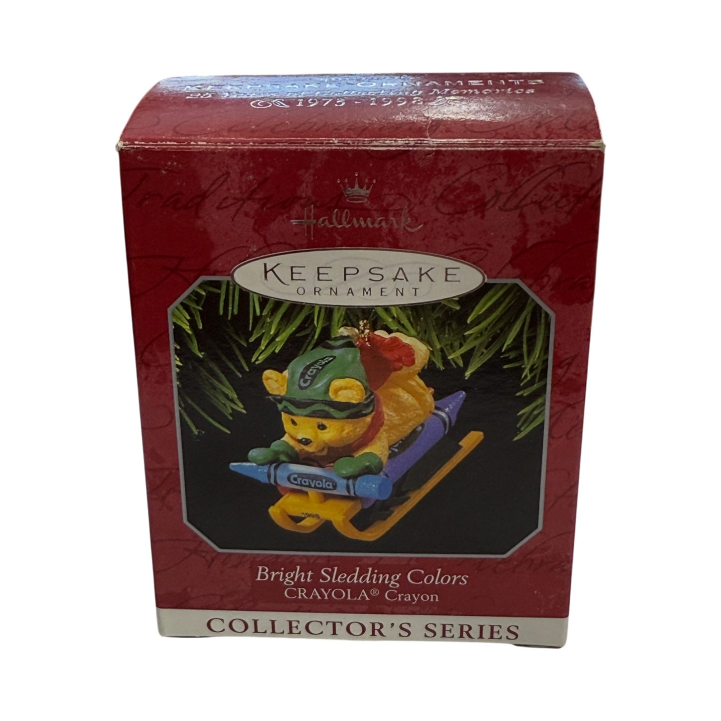 Hallmark Keepsake - Crayola Bright Sledding Colors Ornament - 1998 - 2"