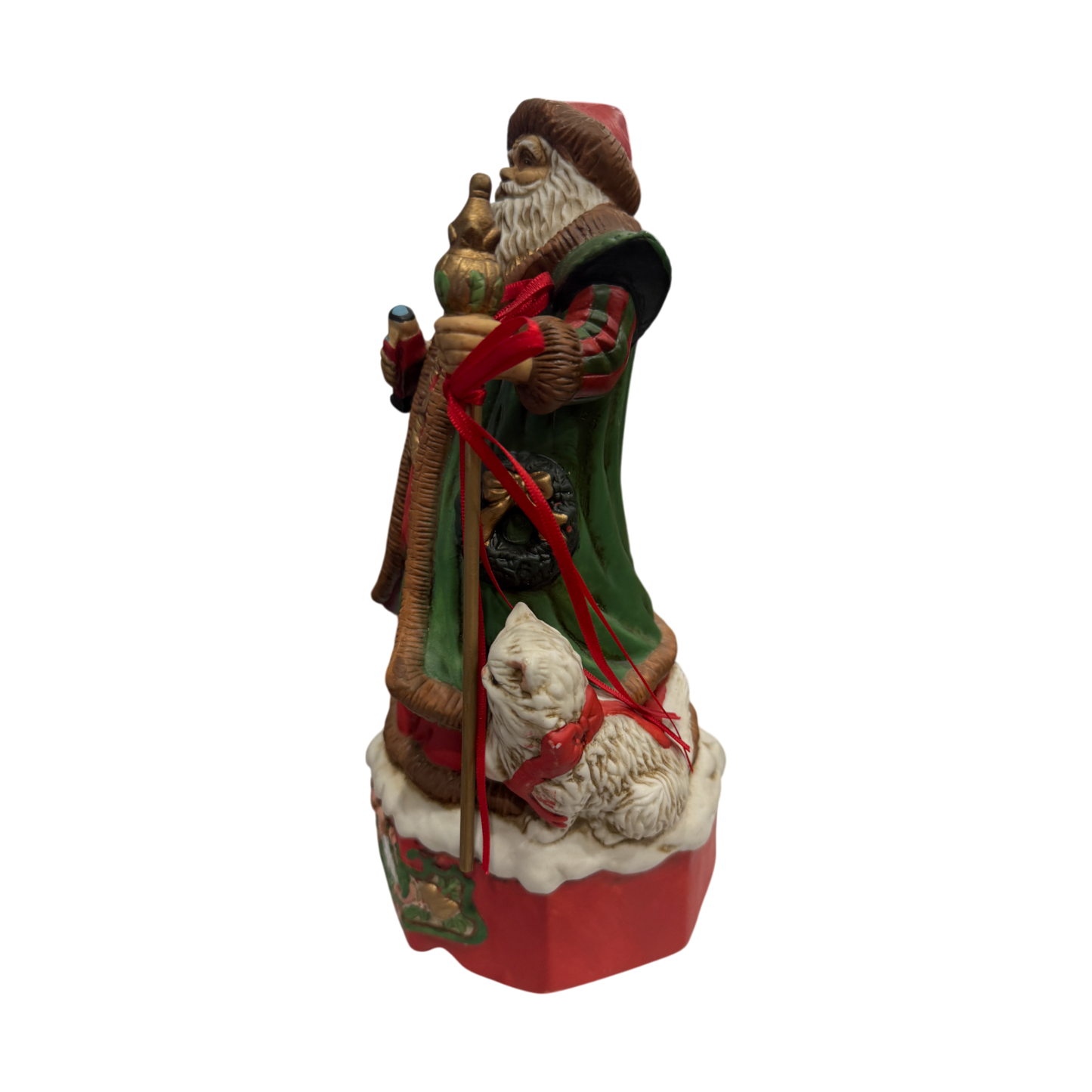 Merry Ole Soul Santa Music Box Figurine - Play Santa Coming To Town - 1993 - 11"