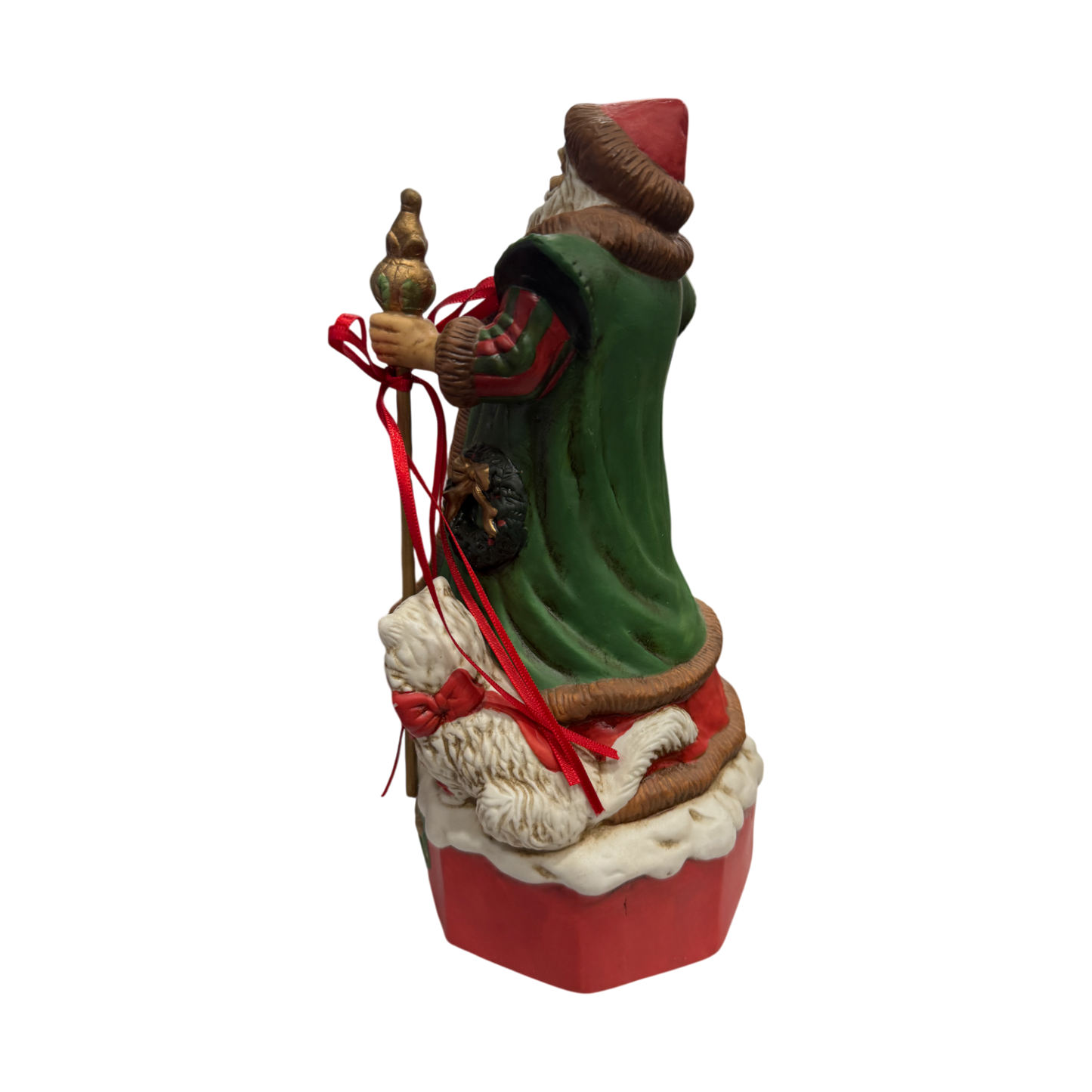 Merry Ole Soul Santa Music Box Figurine - Play Santa Coming To Town - 1993 - 11"