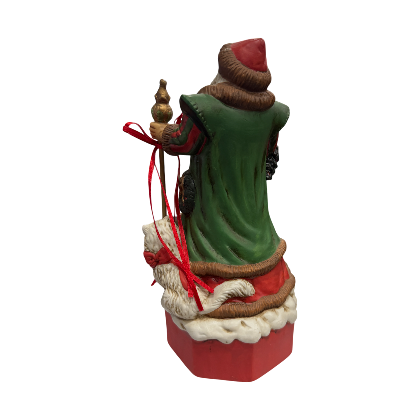 Merry Ole Soul Santa Music Box Figurine - Play Santa Coming To Town - 1993 - 11"