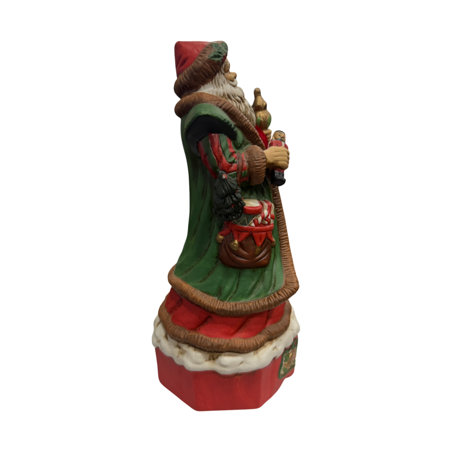 Merry Ole Soul Santa Music Box Figurine - Play Santa Coming To Town - 1993 - 11"