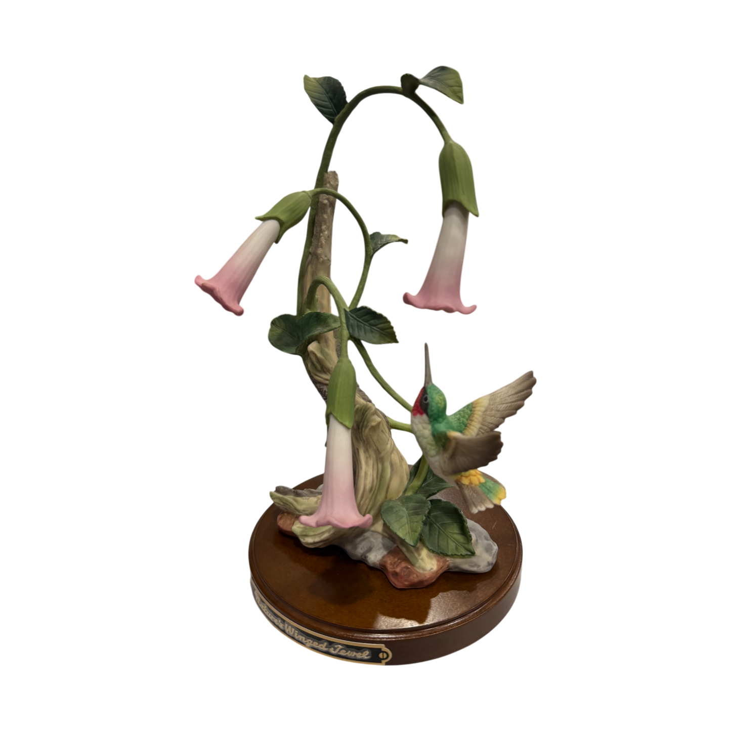Homco - Hummingbird With Datura Flowers - Natures Winged Jewel - 1990 - 10.5"
