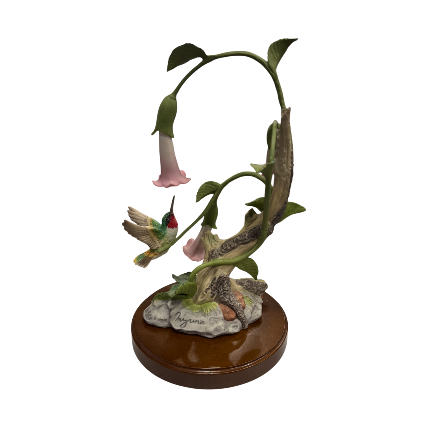 Homco - Hummingbird With Datura Flowers - Natures Winged Jewel - 1990 - 10.5"