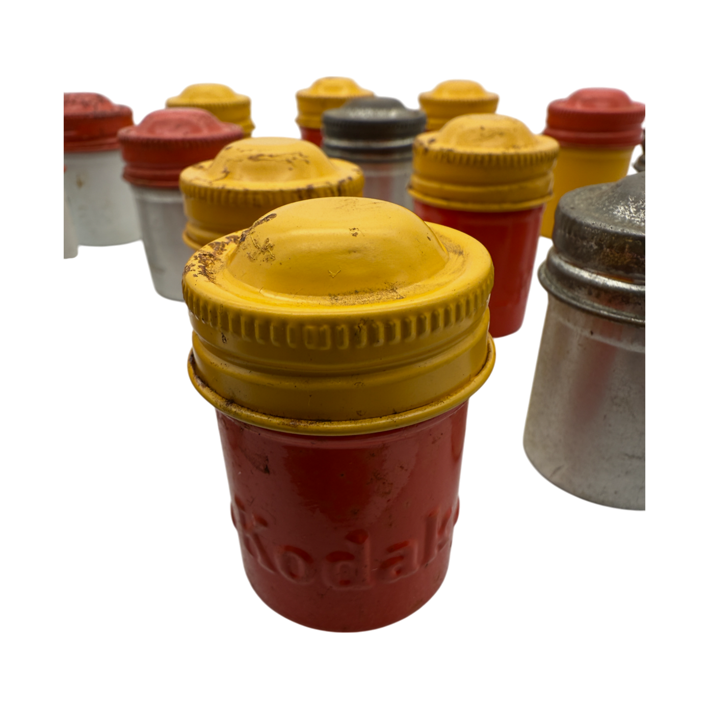 Kodak - Lot of 15 Metal Film Canisters - Vintage 50's & 60's - 2"