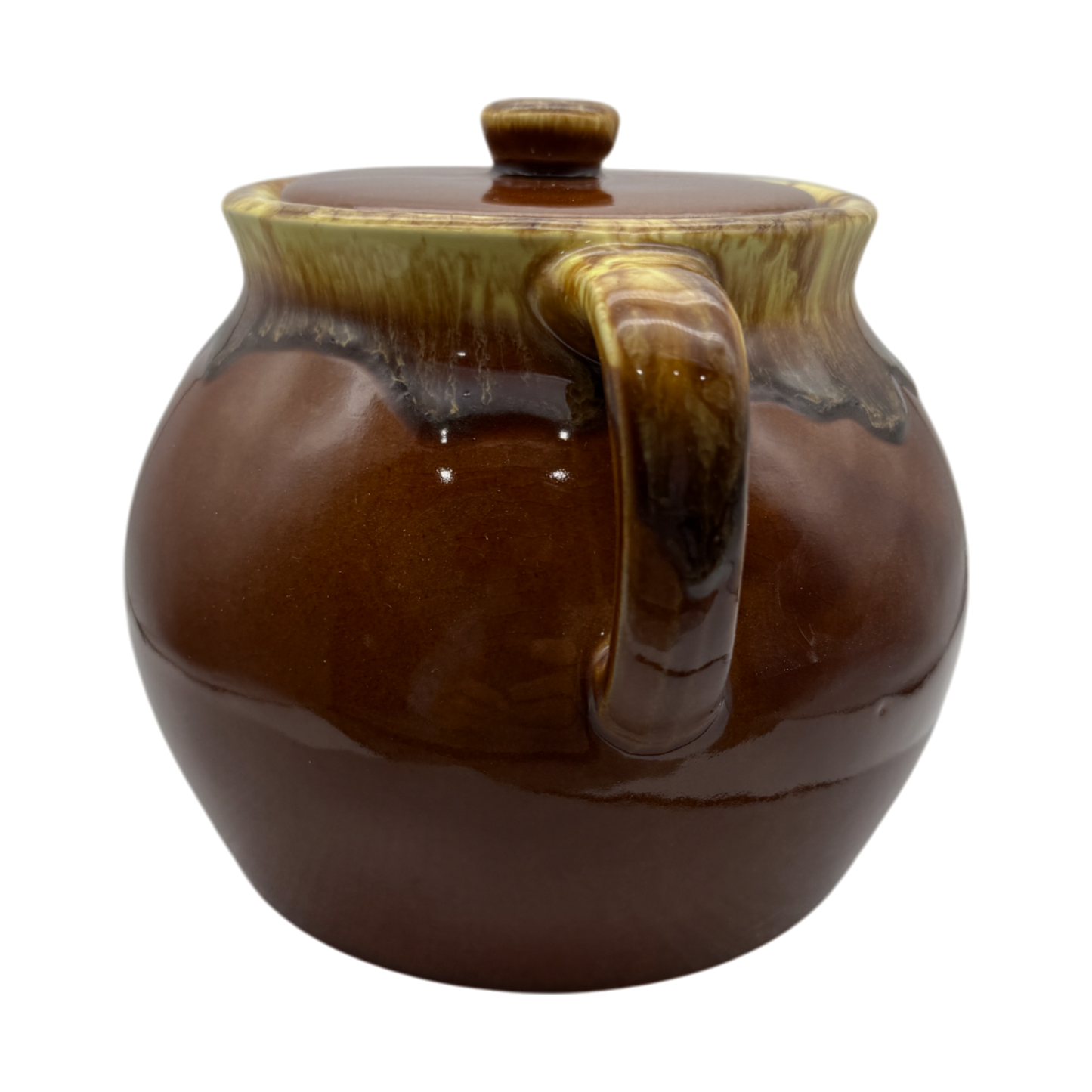 McCoy Pottery - Brown Drip Double Handed Fruit Bowl - 6"