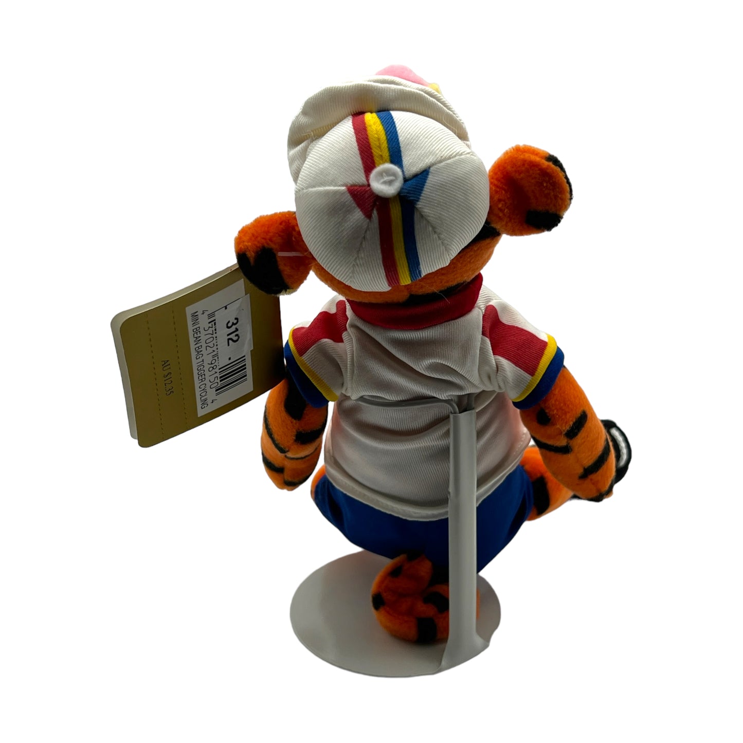 Disney Store - Tigger Cycling Mini Bean Bag - Vintage - With Tag - 9"