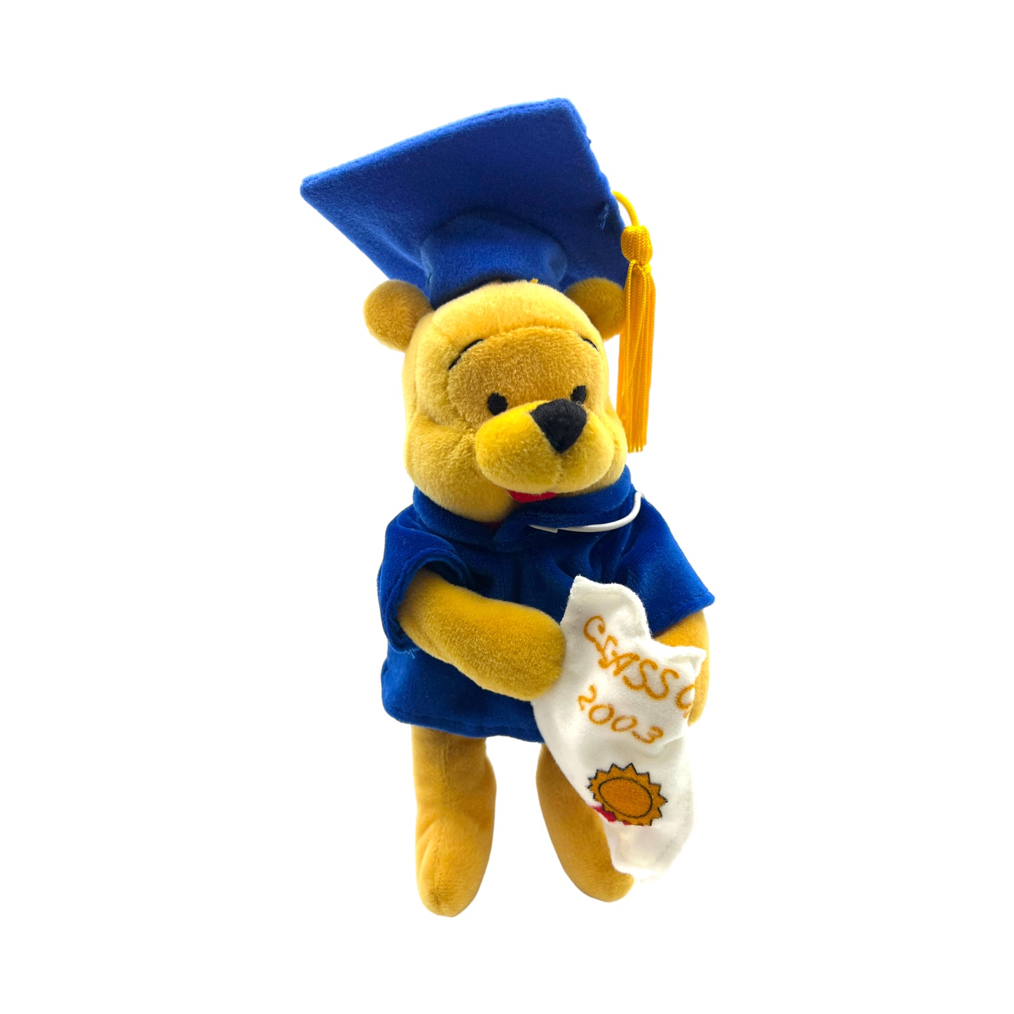 Disney Store - Graduation 2003 Pooh Mini Bean Bag - 8"