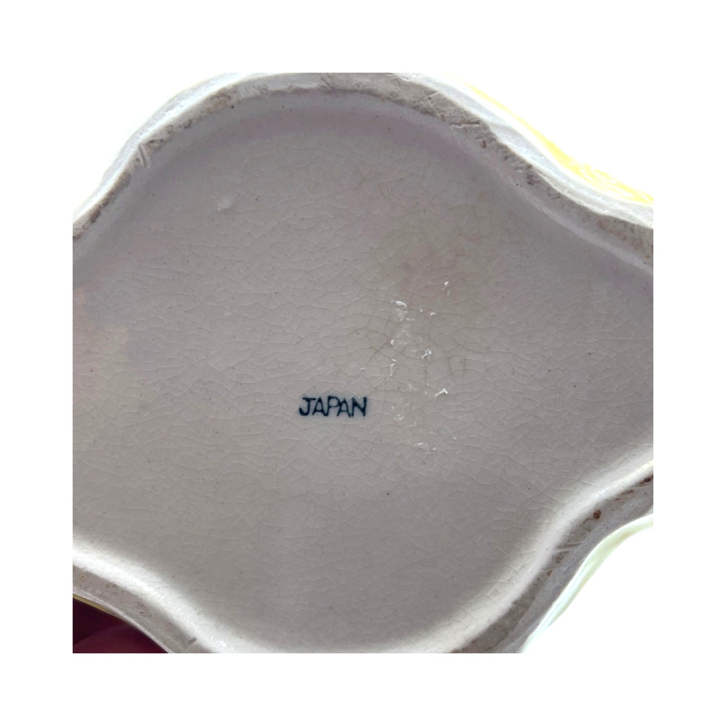 Teapot Basket With Bird - Hand Painted - Vintage - 7"