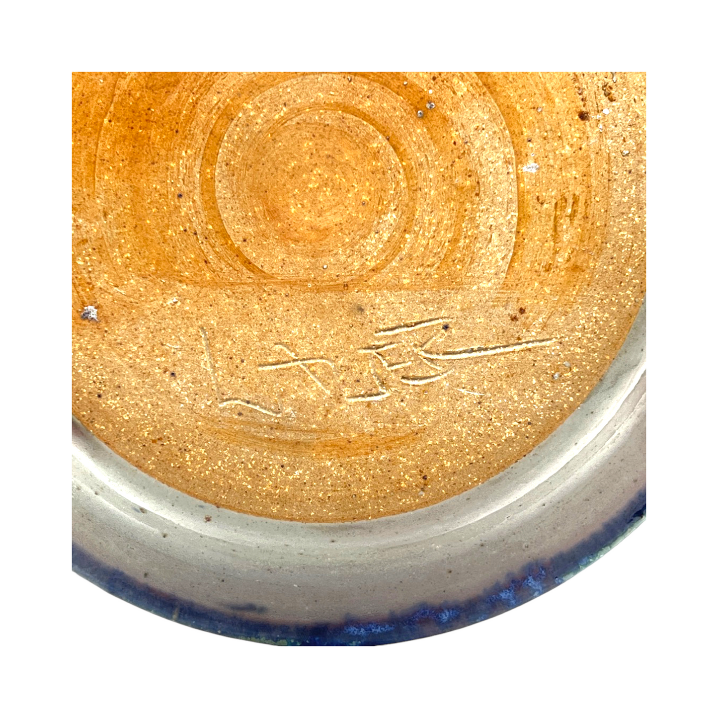 Jim Lauer Studio Pottery - Serving Plate Round - Signed - Vintage - 10"