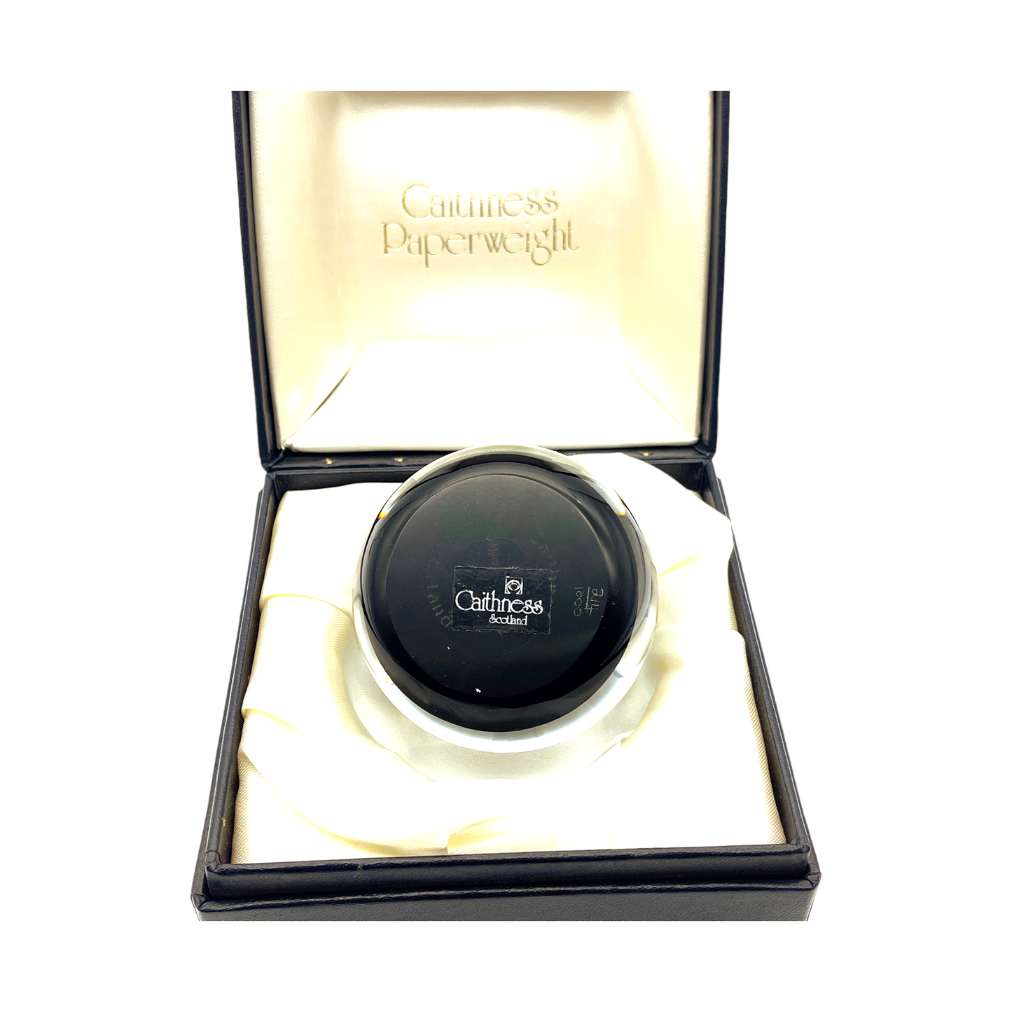 Caithness Paperweight - Ships Wheel - #214 of 1000 - 1981 - By Collin Terris - Original Box - 2.5"