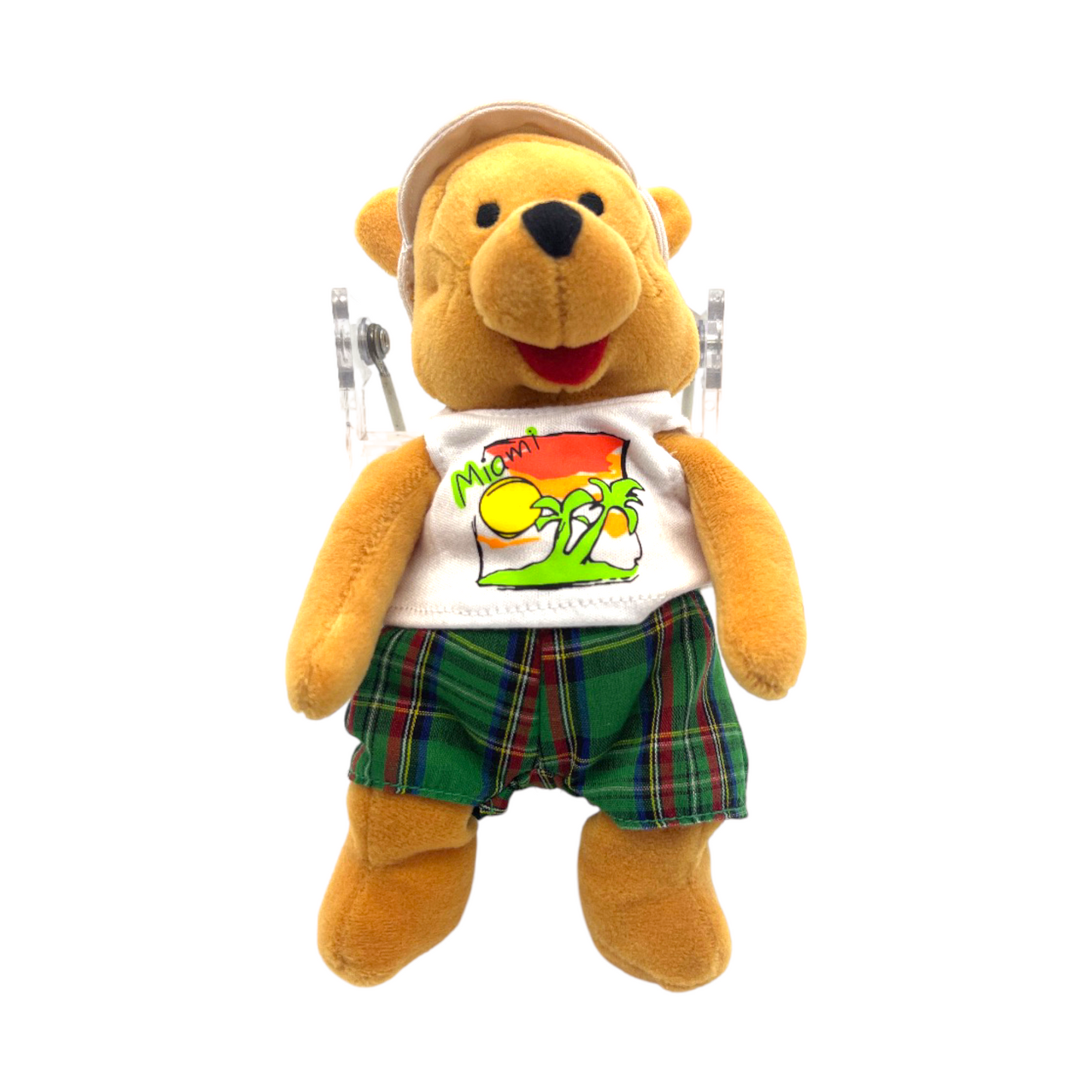 Disney Store - Miami Pooh Bean Bag Travel Series - With Tag - 8"