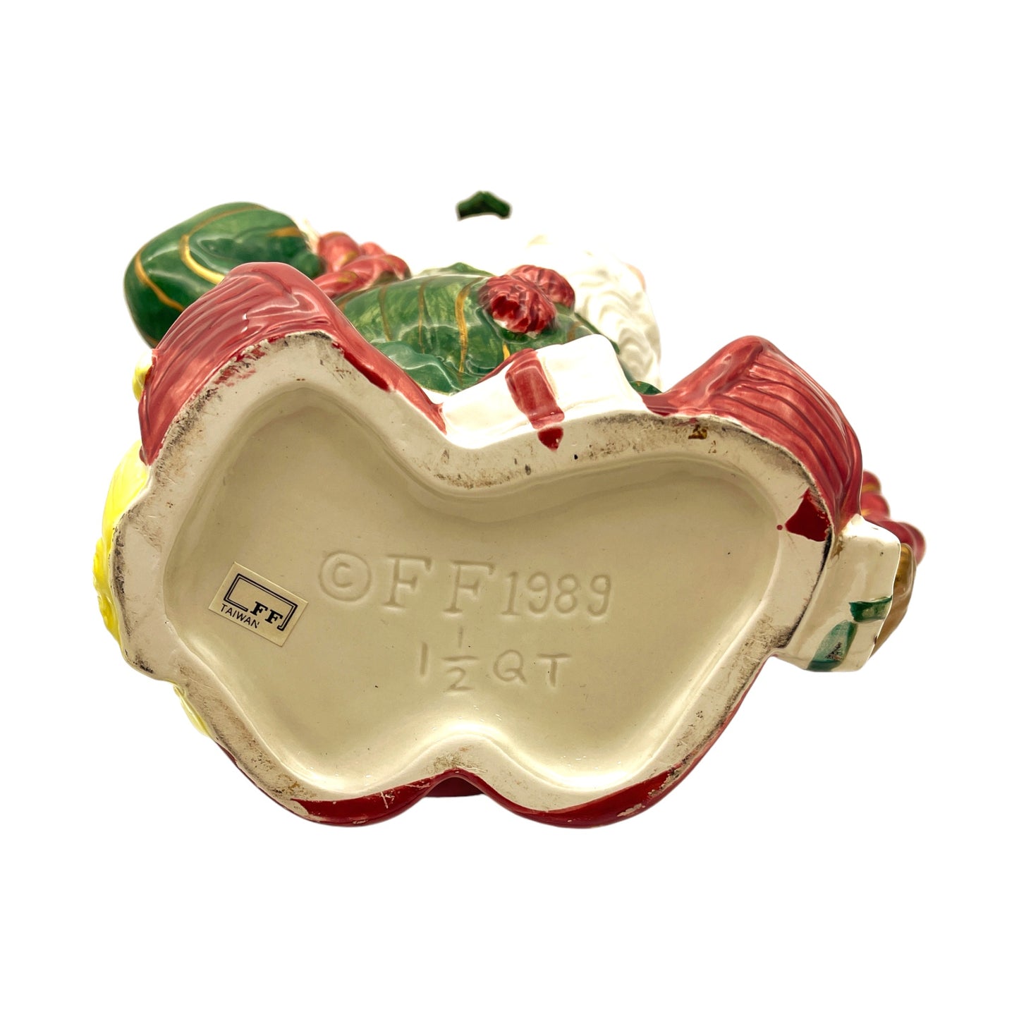 Fitz & Floyd - 1989 Santa 1.5 Quart Elf Pitcher - Christmas - 9"