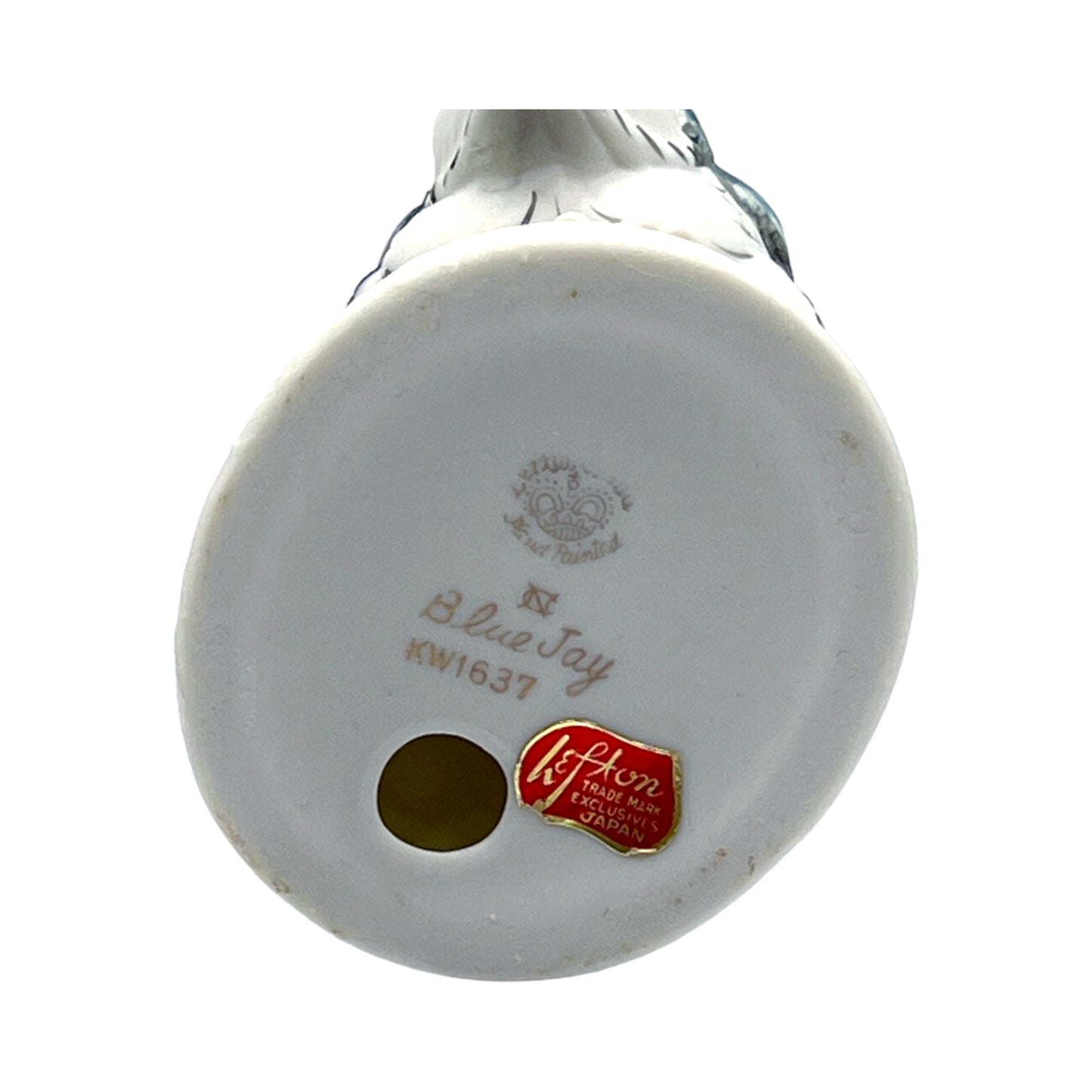 Lefton China - Blue Jay W/Flower - 3"