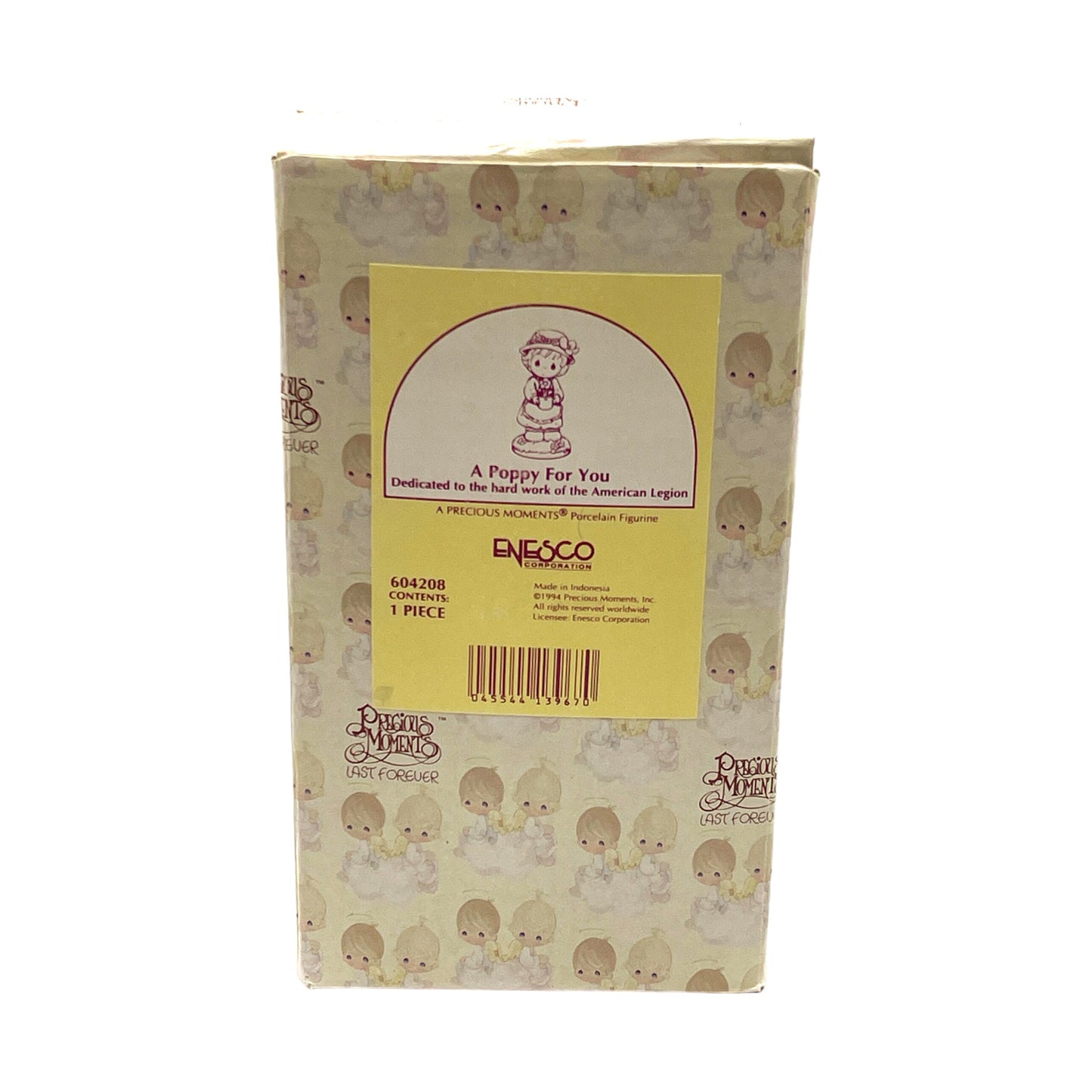Precious Moments - A Poppy For You - 604208 - 1995 Ship Marking