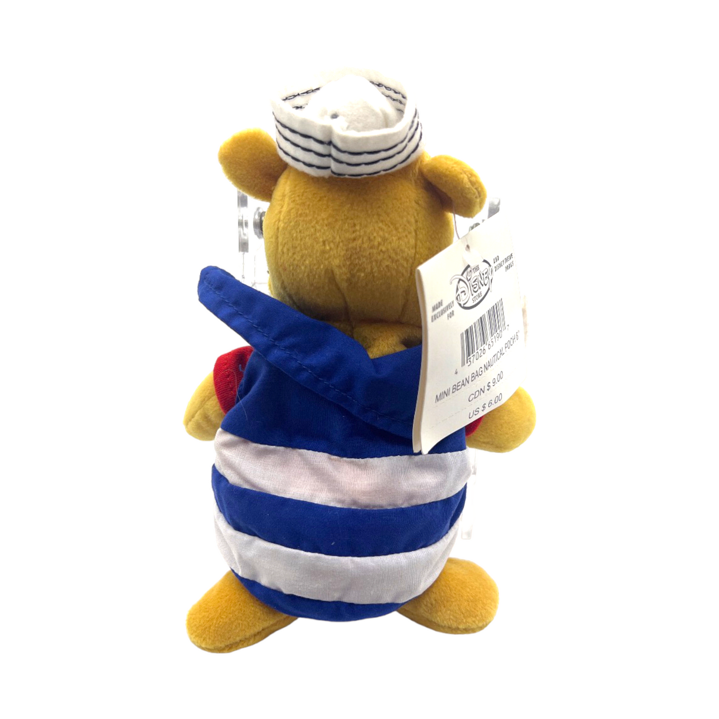 Disney Store - Nautical Pooh Bean Bag - With Tag - 8"
