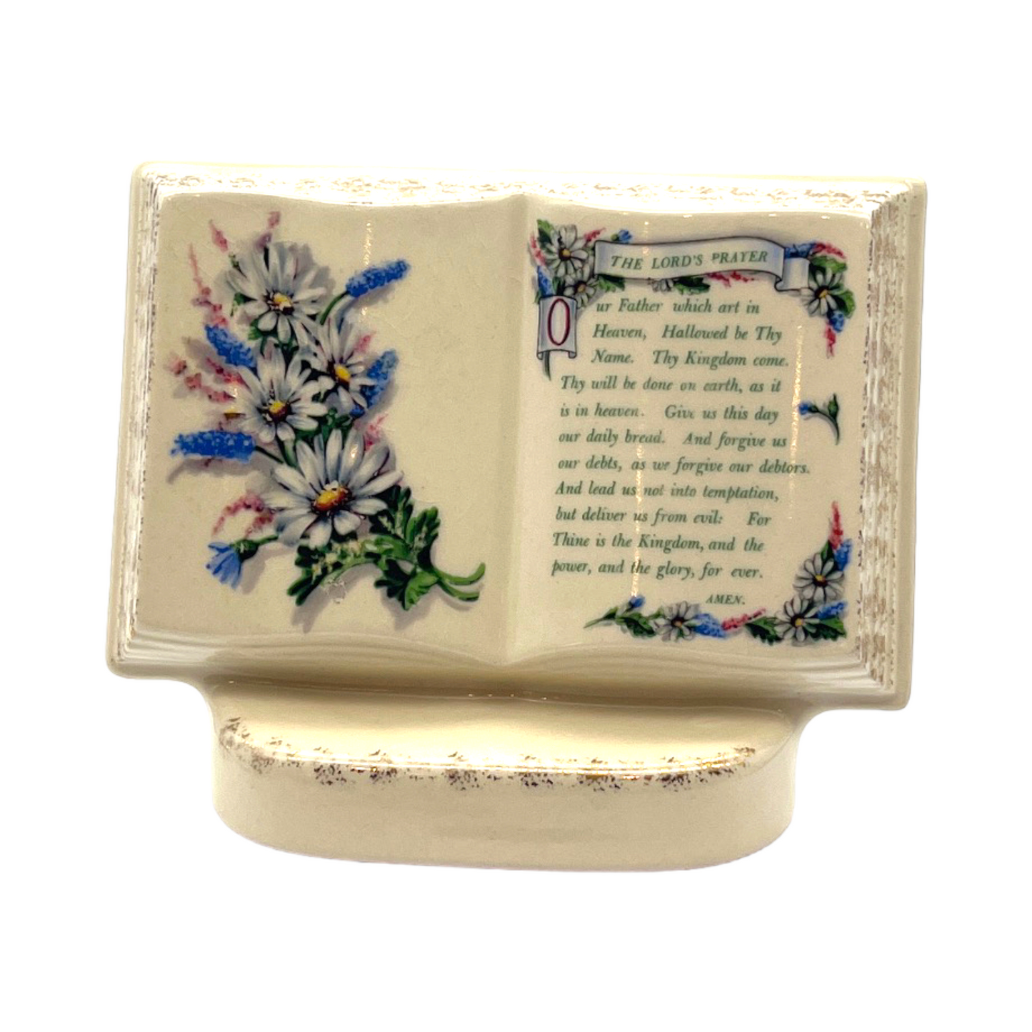 Royal Windsor - Books Of Remembrance Planter - Gold Trim - Vintage - 5"