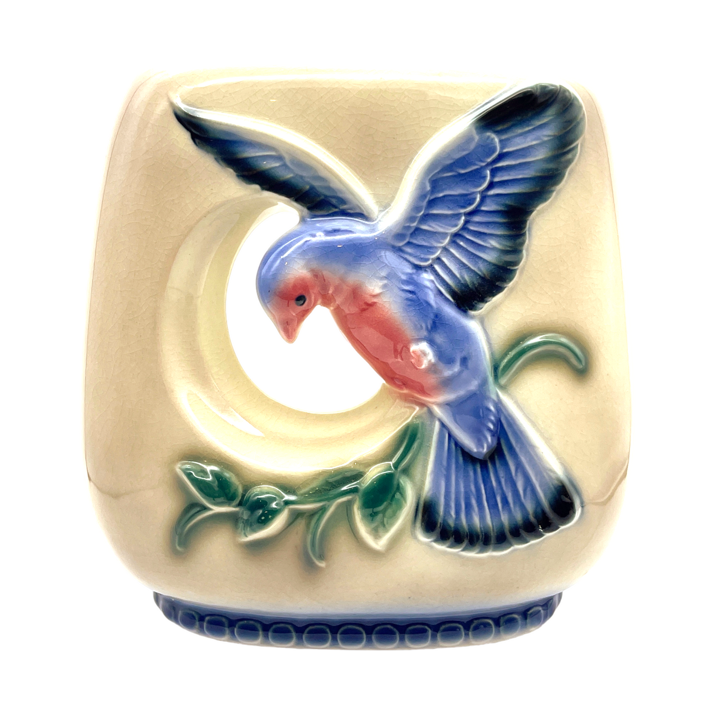 Royal Copley - Blue Bird Planter - Vintage - 7.25"