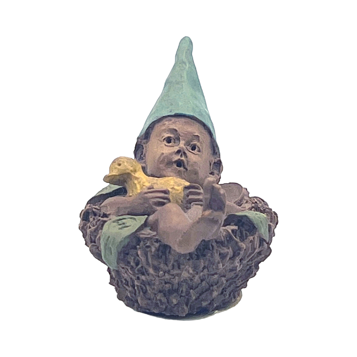 Tom Clark Gnome by Cairn Studios - Signed Boy In Nest - 2"