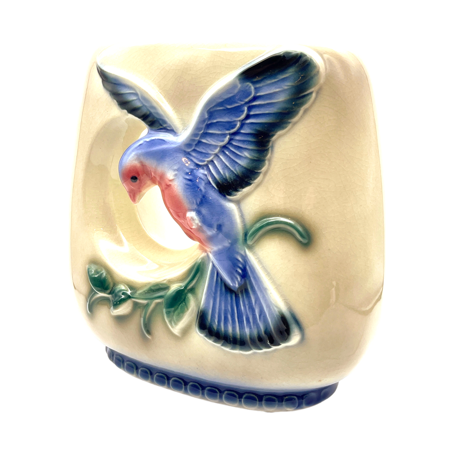 Royal Copley - Blue Bird Planter - Vintage - 7.25"