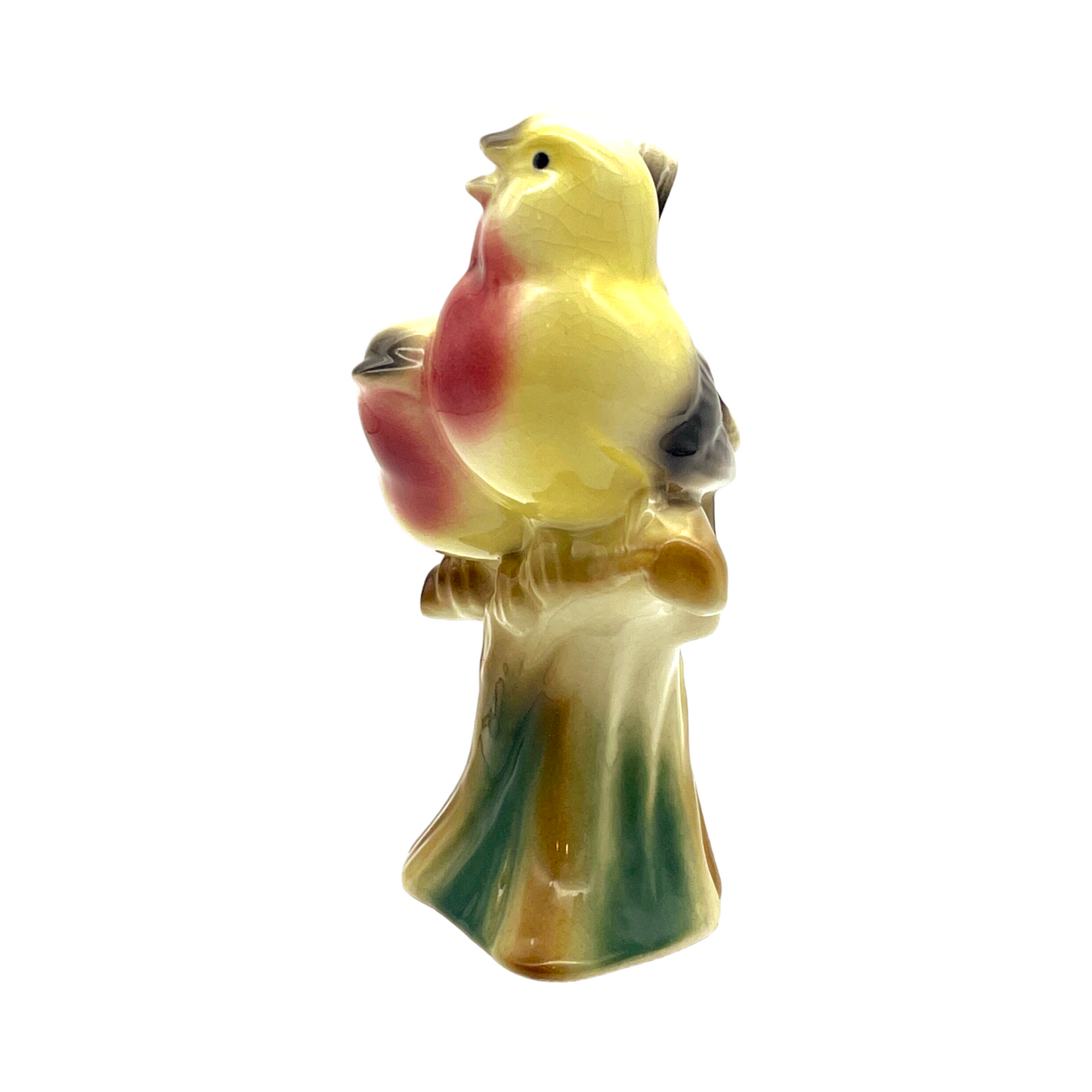 Royal Copley - Double Wrens On Tree Stump - Vintage - 8.5"