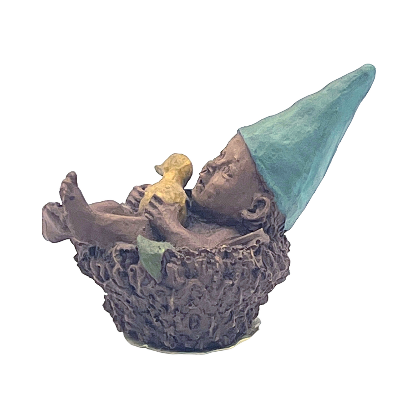 Tom Clark Gnome by Cairn Studios - Signed Boy In Nest - 2"