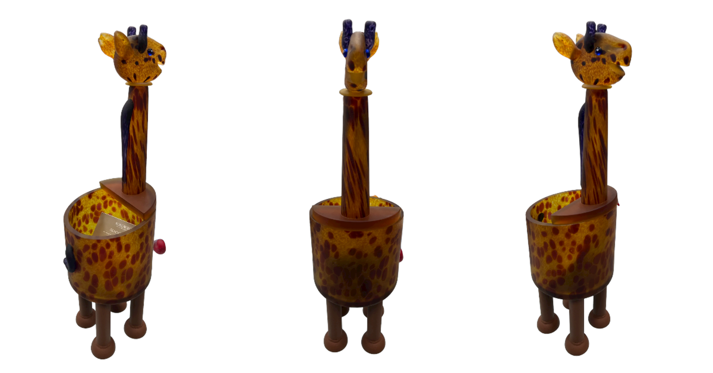 Borowski Glass Giraffe Planter- 28"