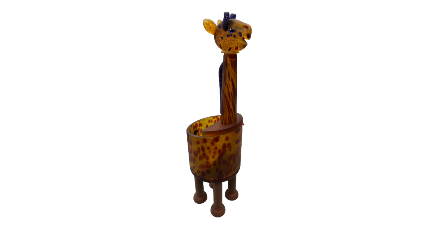 Borowski Glass Giraffe Planter- 28"