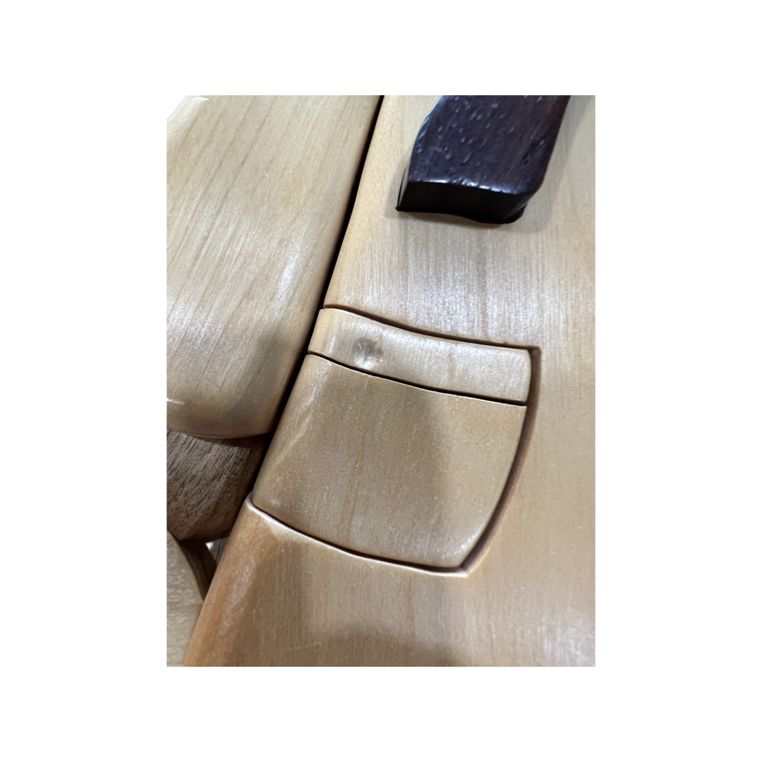 Wood Intarsia Teddy Bear Wall Hanger - Painter Bear - Signed - 11"