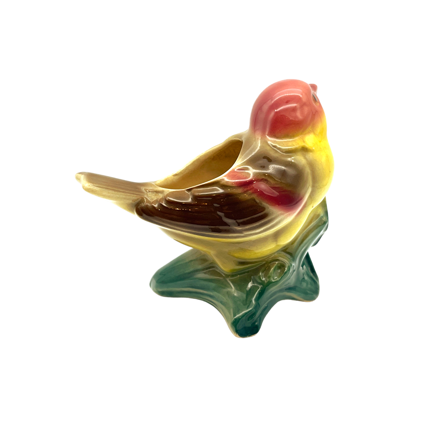 Royal Copley - Kinglet On Tree Branch Planter - Vintage - 5"