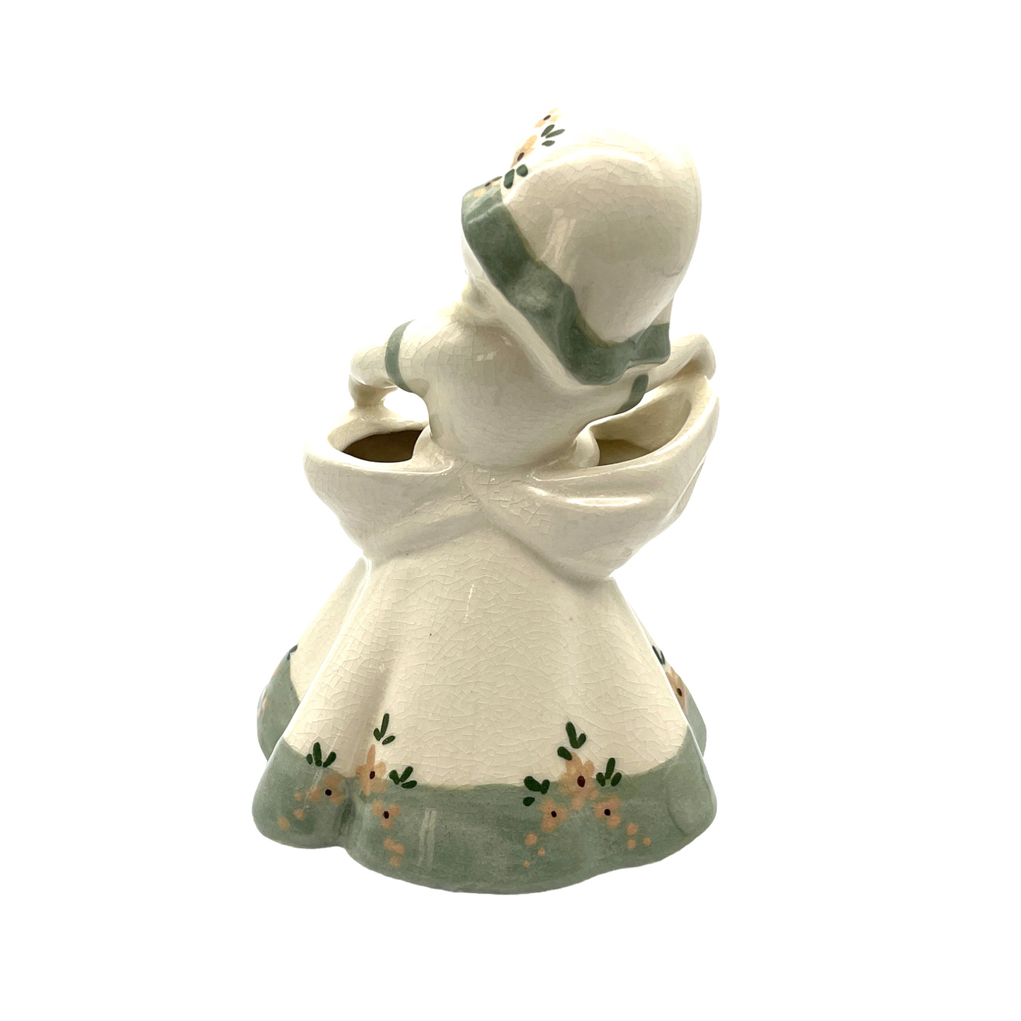 Delee Art - Nina - Green Trim - Hand Decorated - Vintage - 7"