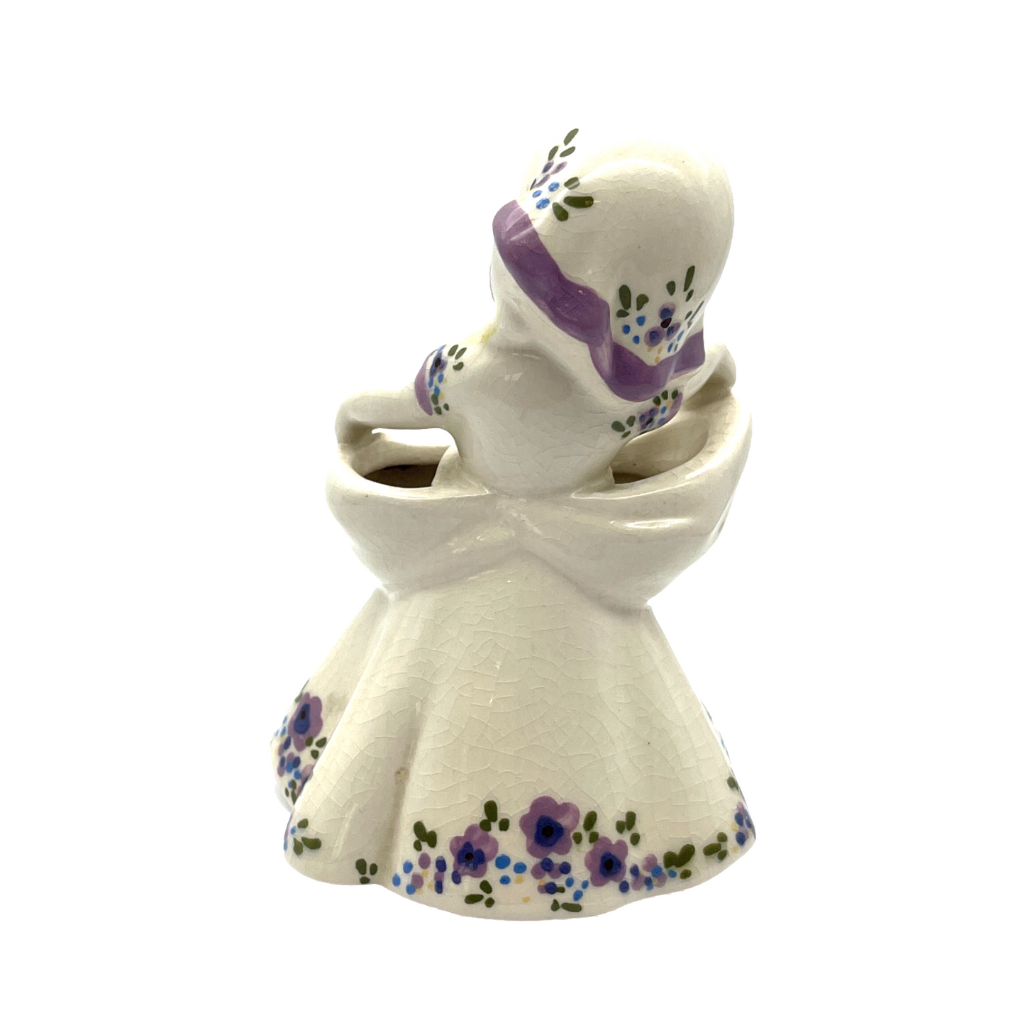 Delee Art - Nina - Mauve Outline - Hand Decorated - Vintage - 7"