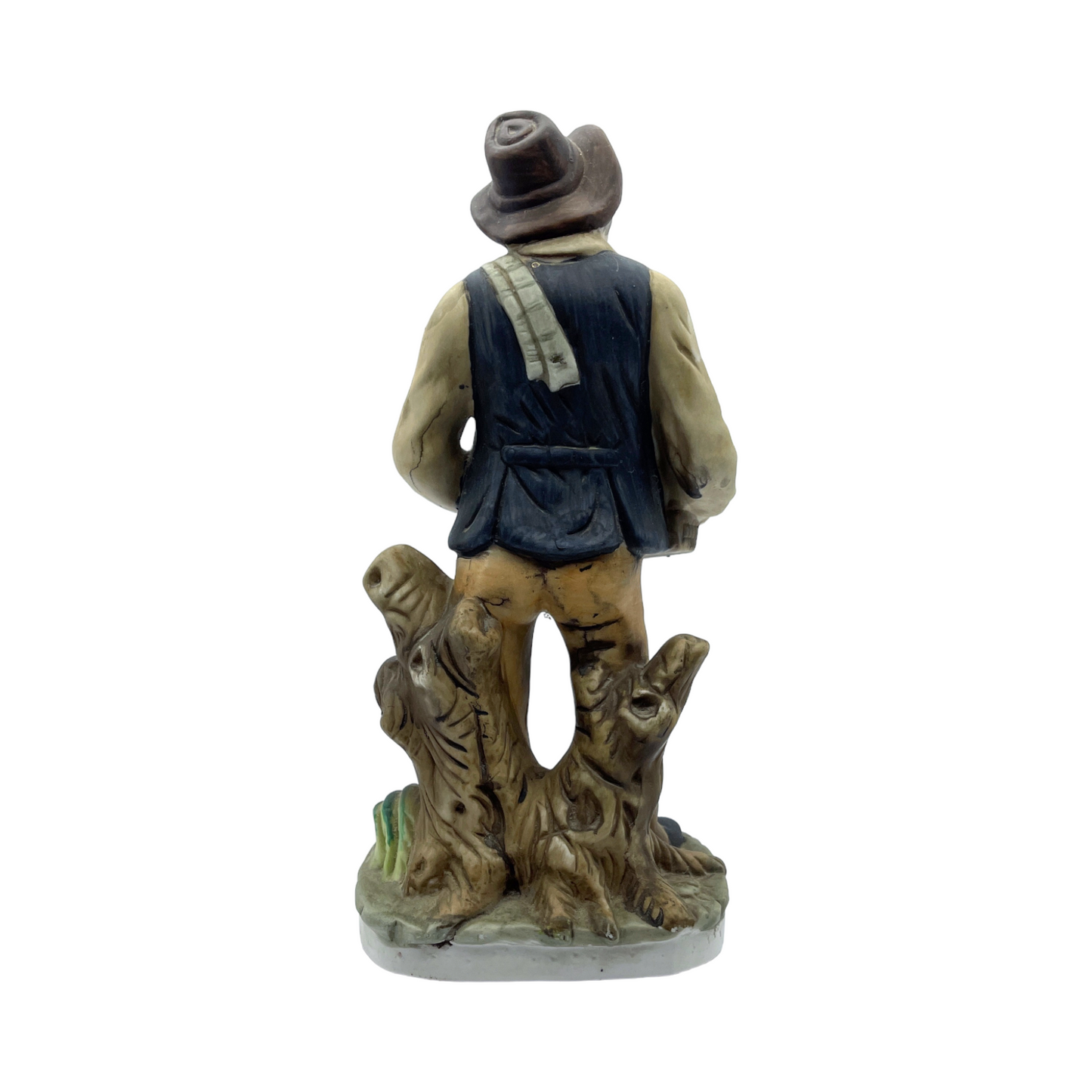 Porcelain Man-Caring Fruit Figurine - Large - Vintage