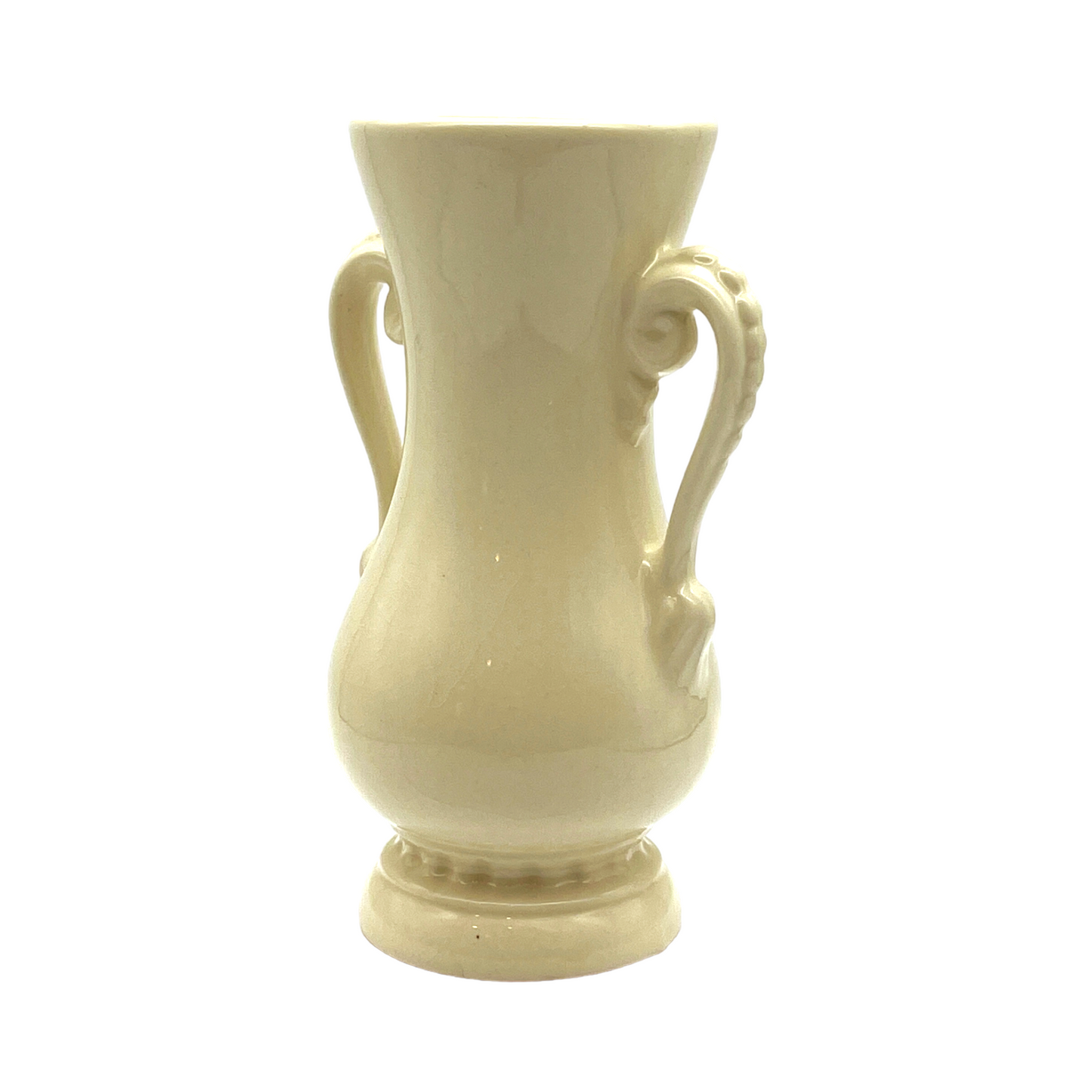 Royal Copley - Two Handle Decal Vase - Roses - Vintage - 6.25"