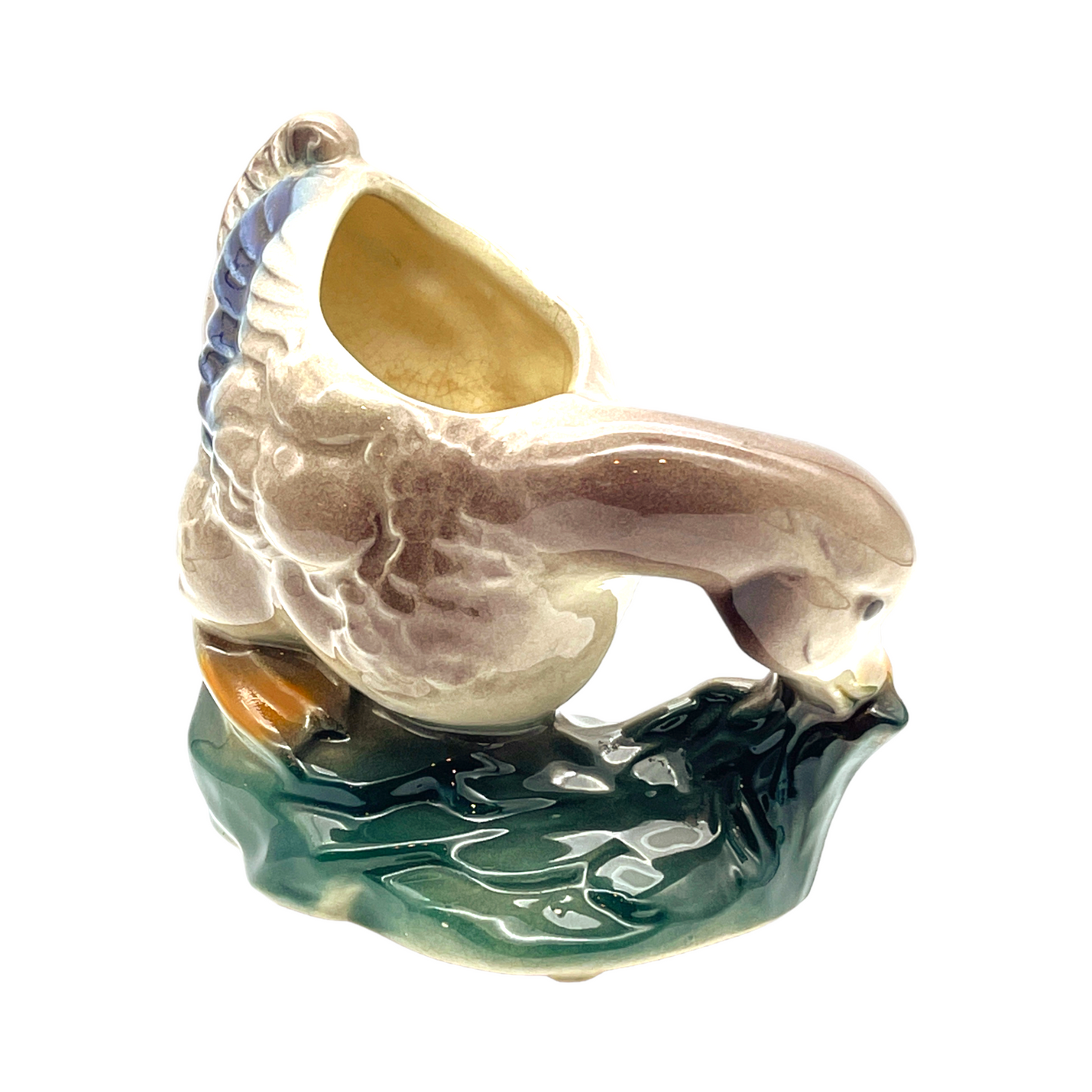 Royal Copley - Duck Eating Grass Planter - Vintage - 5.5"