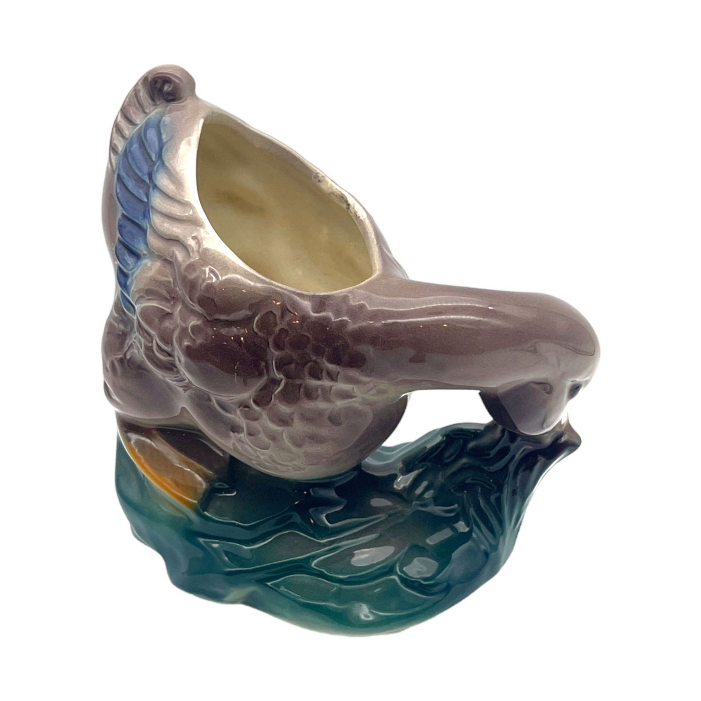 Royal Copley - Duck Eating Grass Planter - Vintage - 5"