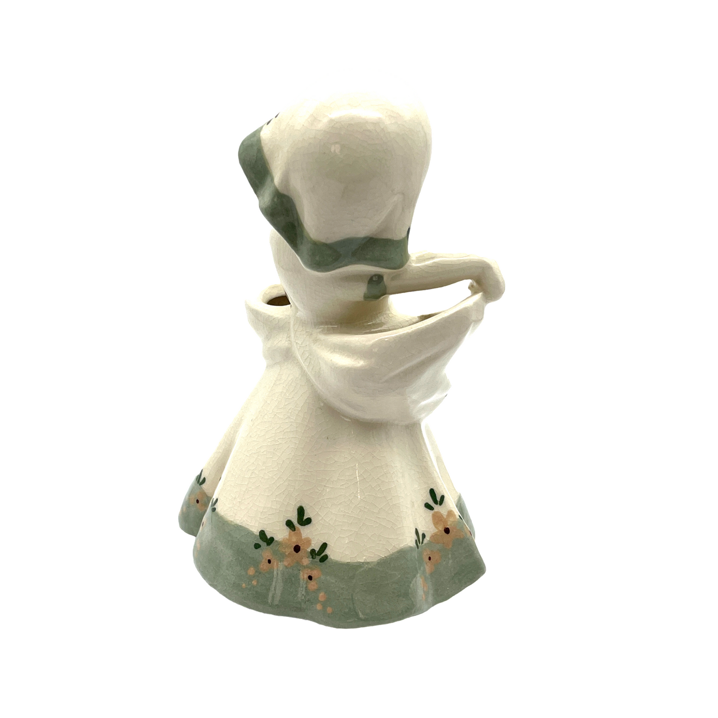 Delee Art - Nina - Green Trim - Hand Decorated - Vintage - 7"