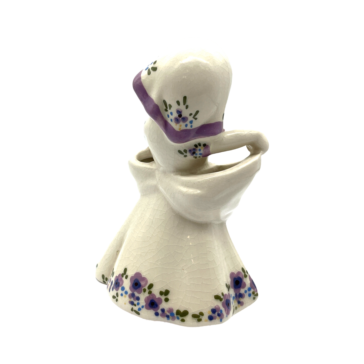 Delee Art - Nina - Mauve Outline - Hand Decorated - Vintage - 7"