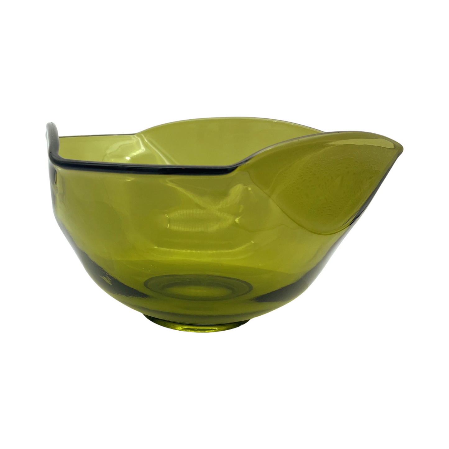 Anchor Hocking - Folded Green Serving Dish - Vintage
