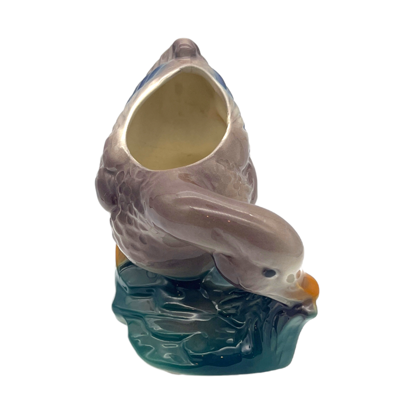 Royal Copley - Duck Eating Grass Planter - Vintage - 5"