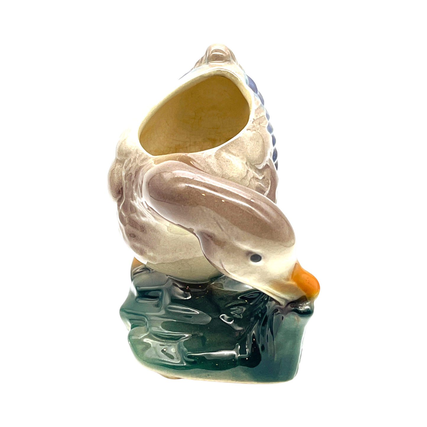 Royal Copley - Duck Eating Grass Planter - Vintage - 5.5"