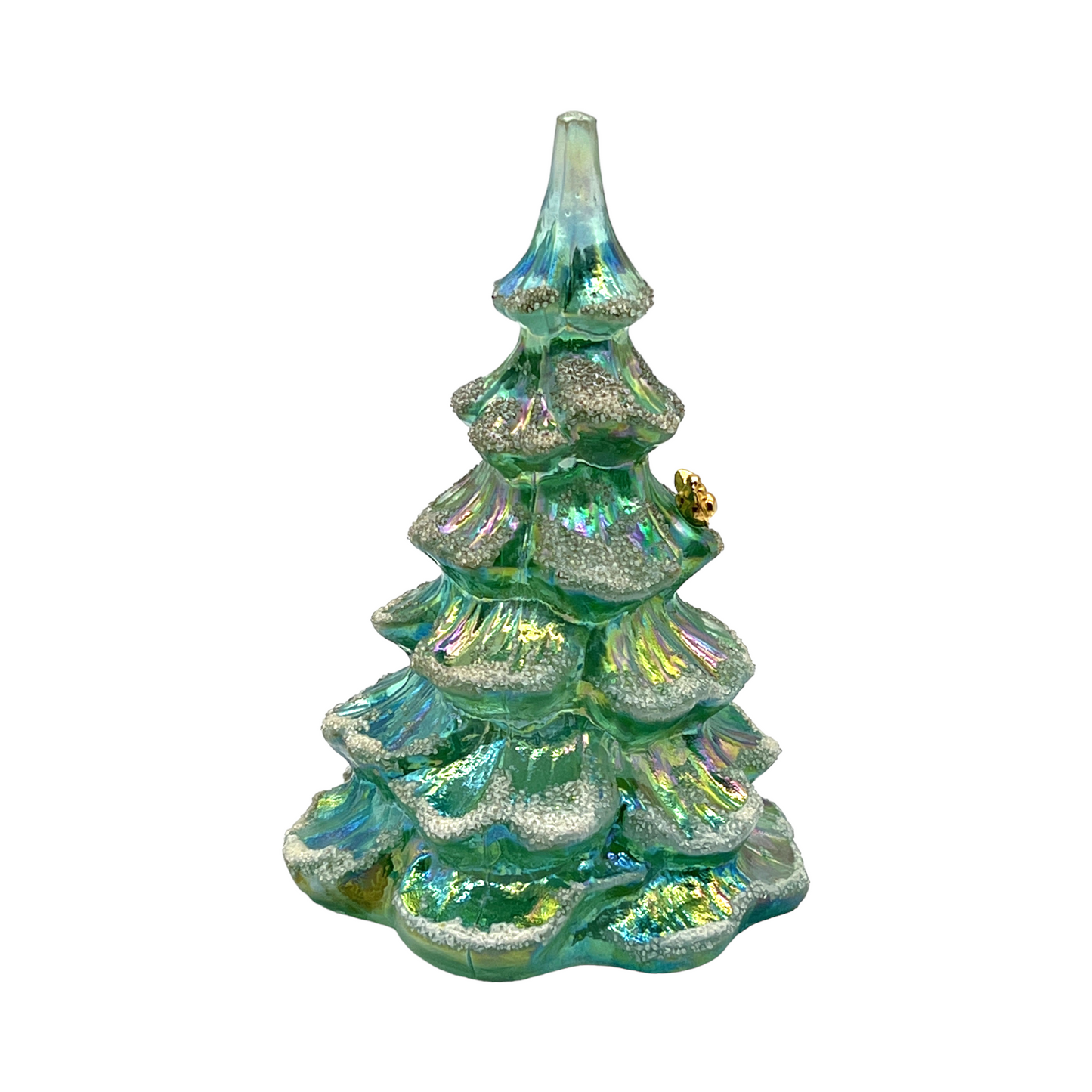 Fenton Christmas Tree With Snow Bird - With Box