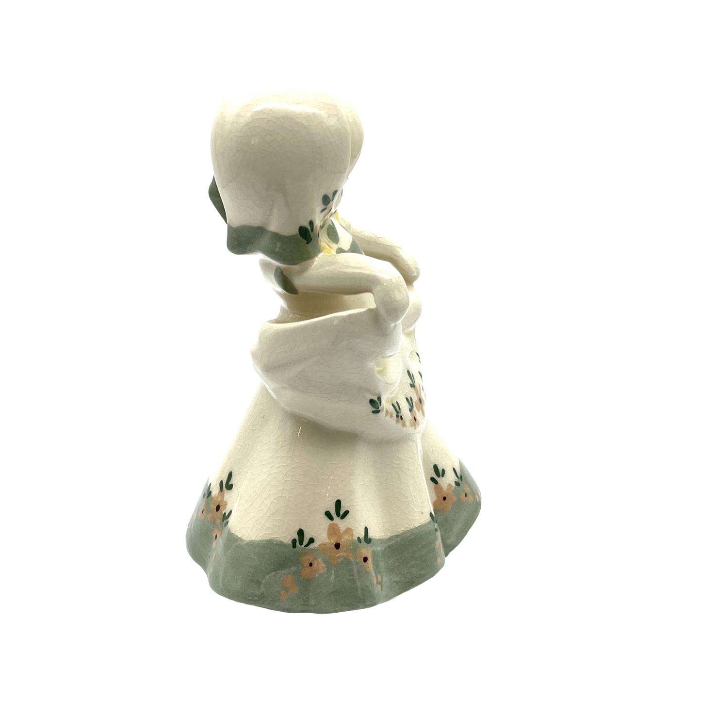 Delee Art - Nina - Green Trim - Hand Decorated - Vintage - 7"