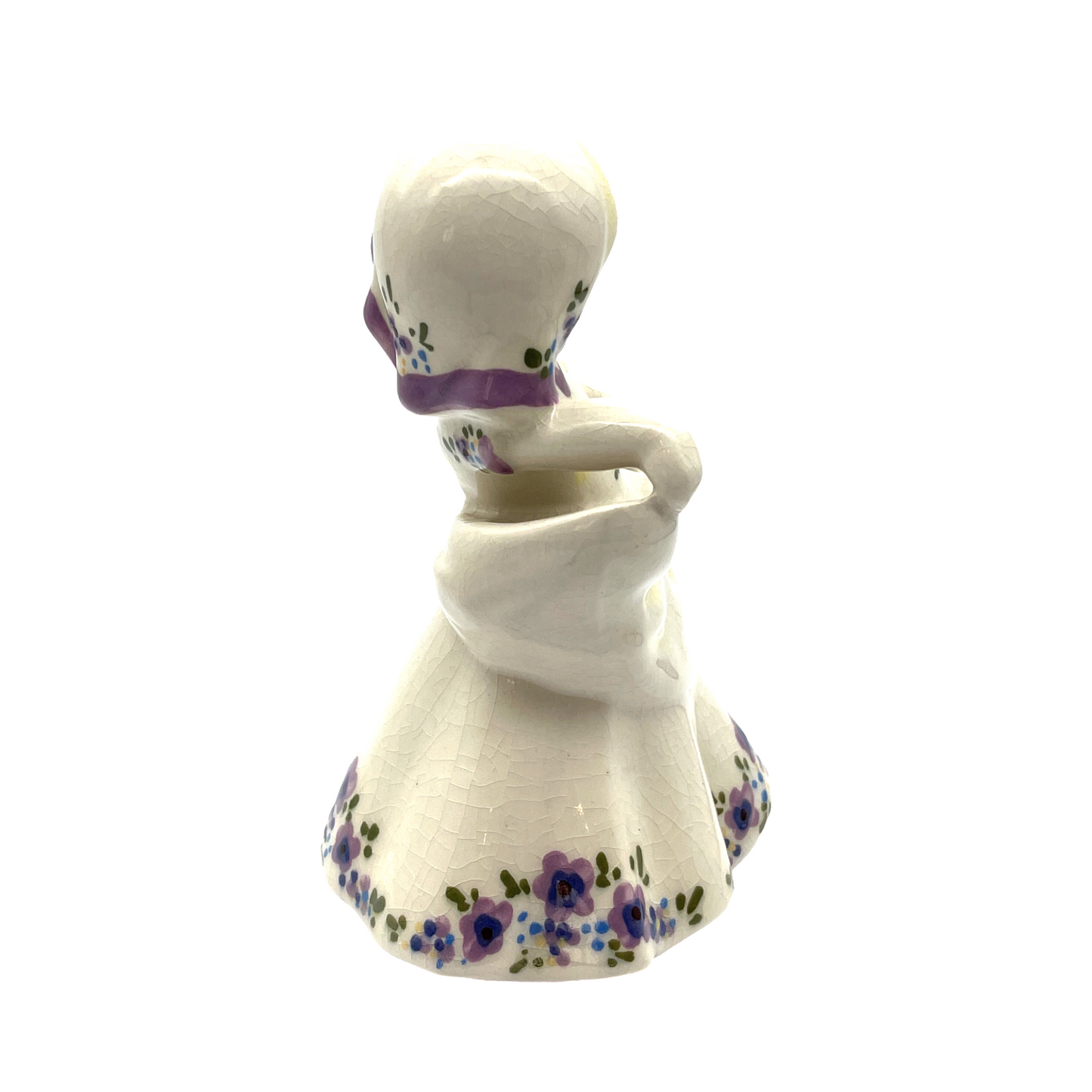Delee Art - Nina - Mauve Outline - Hand Decorated - Vintage - 7"