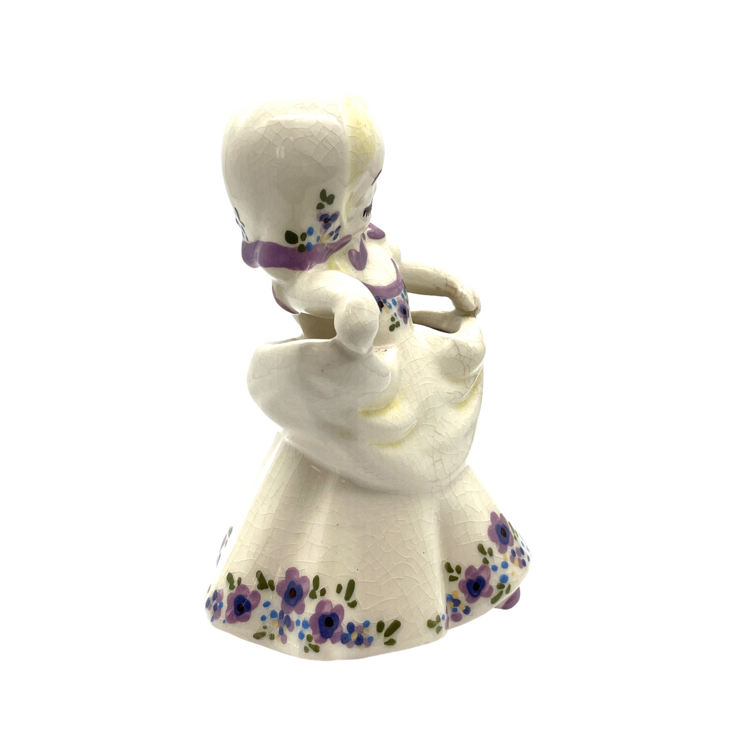 Delee Art - Nina - Mauve Outline - Hand Decorated - Vintage - 7"