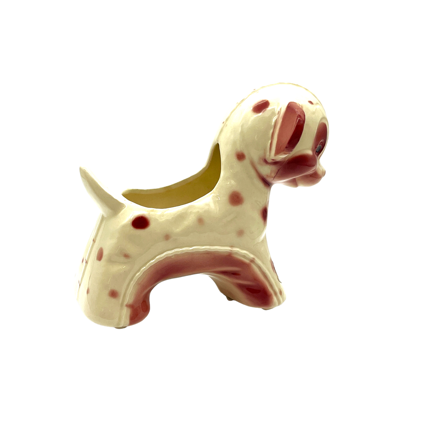 Royal Copley - Red Spot Dog Planter - Vintage - 5"